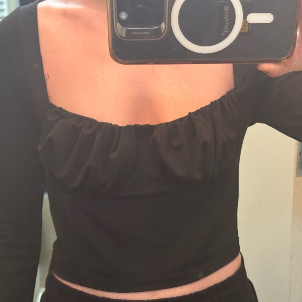 Verge Girl Brand Tulip Cup Long Sleeve Bustier Sz S/M $108 jersey material